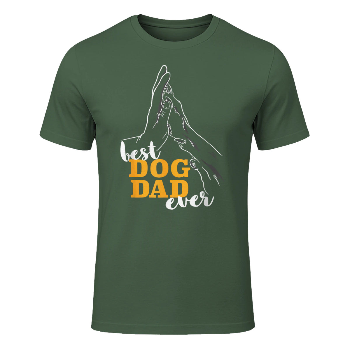 Best Dog Dad Ever Le meilleur papa chien du monde - Chiens in Military Green - front view