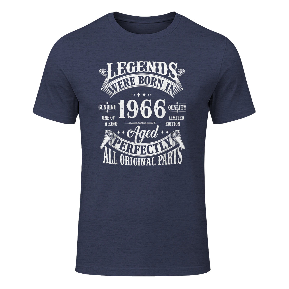 Vintage Sixtieth Birthday Shirt T-Shirt in Heather Navy - front view