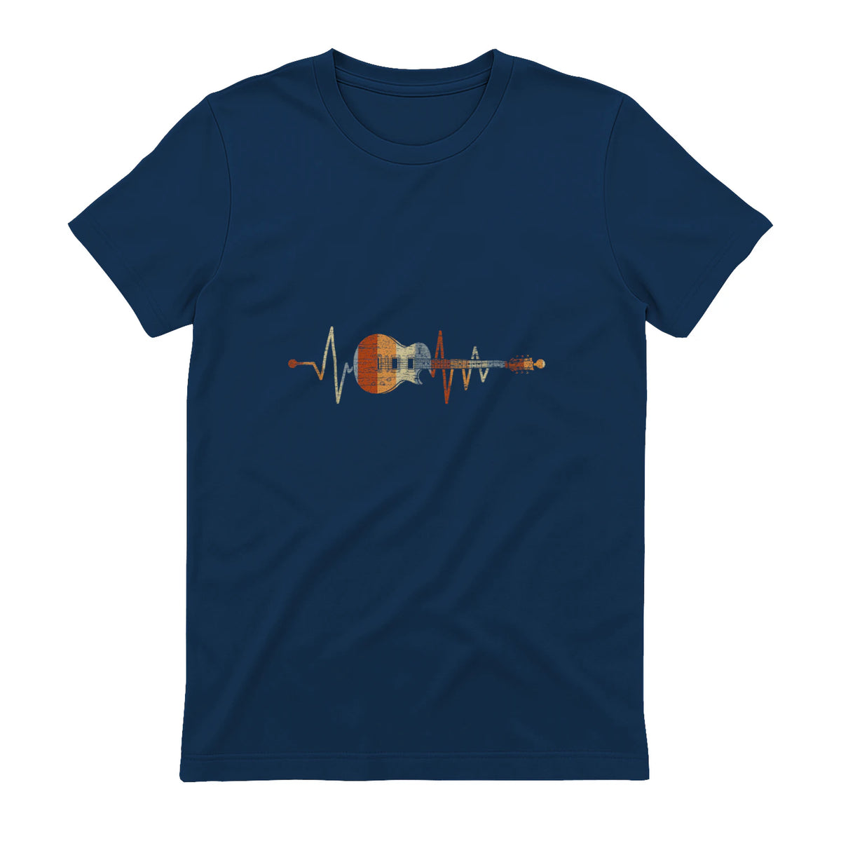 Music Guitarist Heartbeat Guitar in Navy - back view