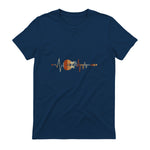 Music Guitarist Heartbeat Guitar in Navy - back view