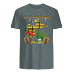 Carte de Guadeloupe Madras Colibri Hibiscus Et Rhum Antilles in Dark Heather - back view
