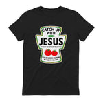 Catch Up with Jesus T-Shirt in Black - back view