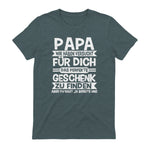 Papa und Vater Motiv, Lustiger Spruch, Herren Vatertag Halbarm T-Shirt in Dark Heather - back view