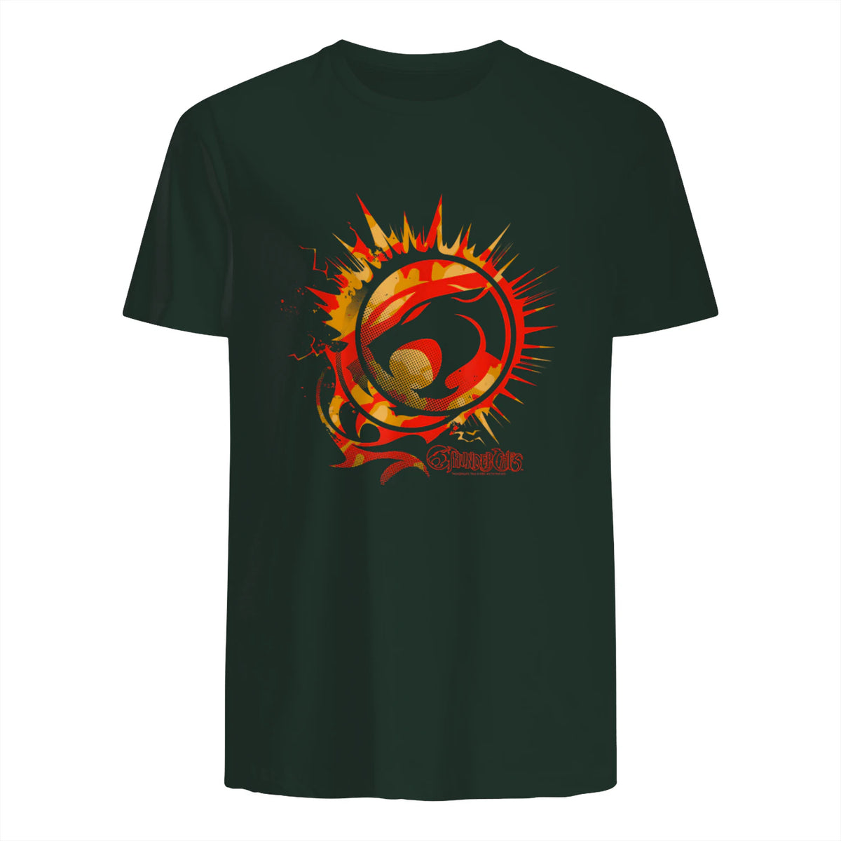 Thundercats Flare Circle Logo T-Shirt in Forest Green - back view