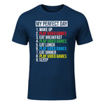 My Perfect Day Video Games Funny Cool Gamer in Navy - front view