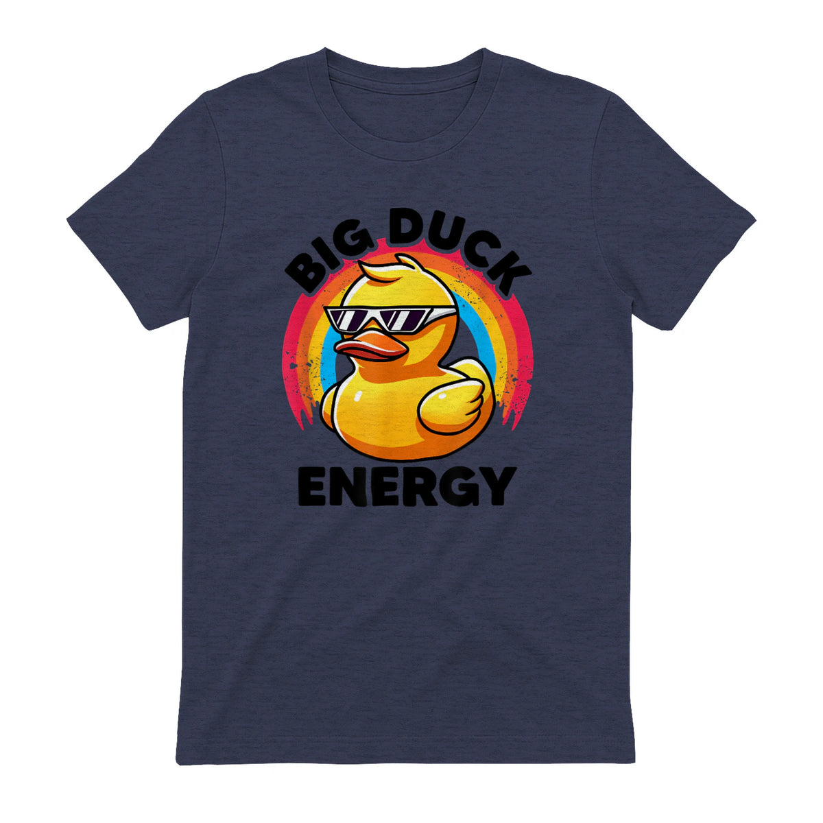 Big Duck Energy Duckie I Love Ducks Lovers Canard en caoutchouc in Heather Navy - back view