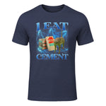 I Eat Cement Funny Cat Meme Internet Memes Funny Memes Gen-Z T-Shirt in Heather Navy - front view
