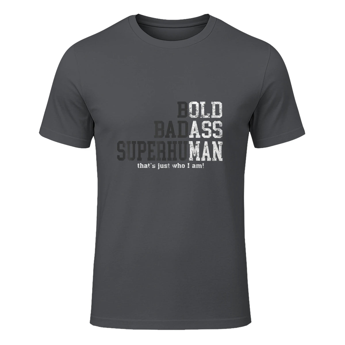 Funny Dad Husband Father's Day T-Shirt in Charcoal - front view