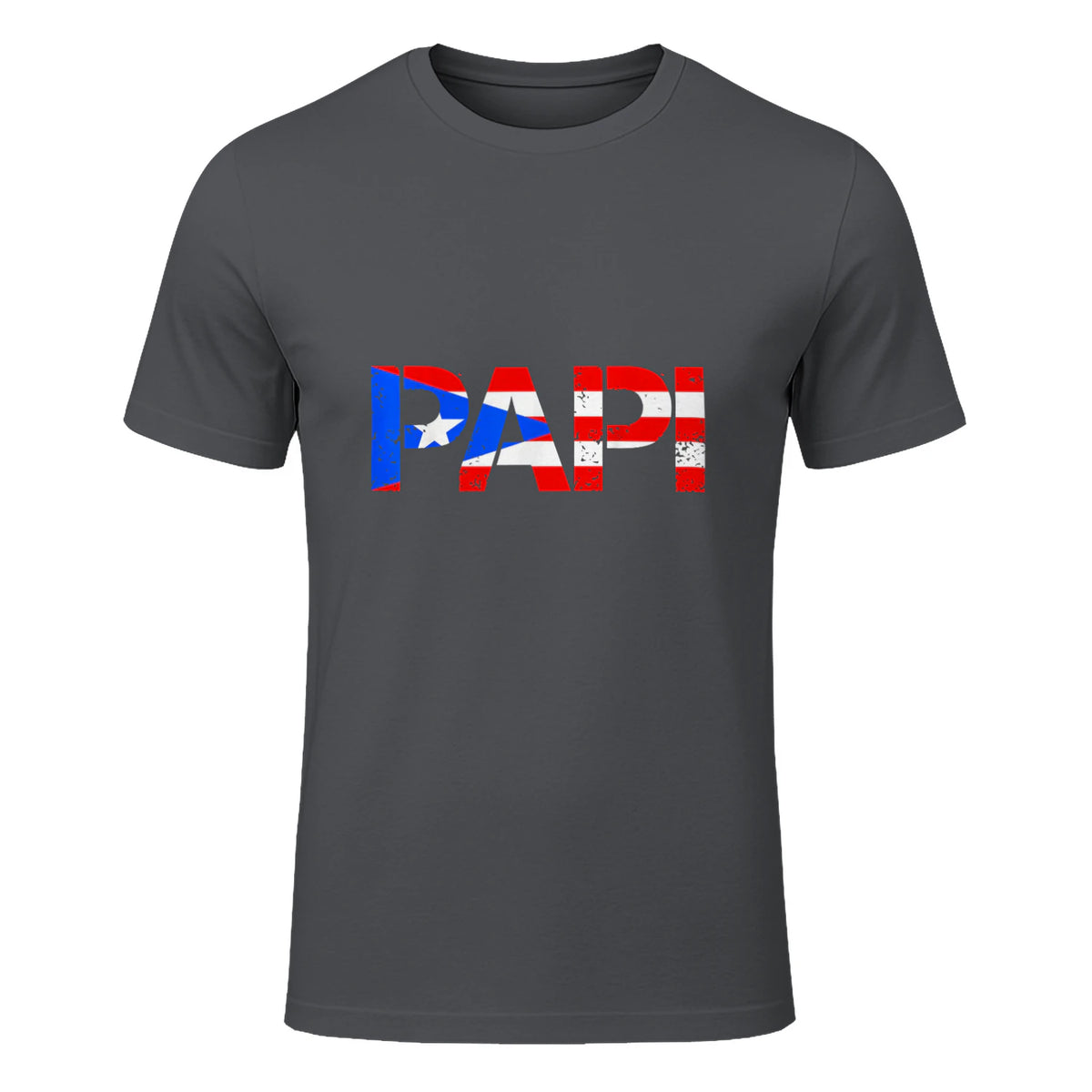 Puerto Rico Flag Father's Day Patriotic Puerto Rican Pride in Charcoal - front view