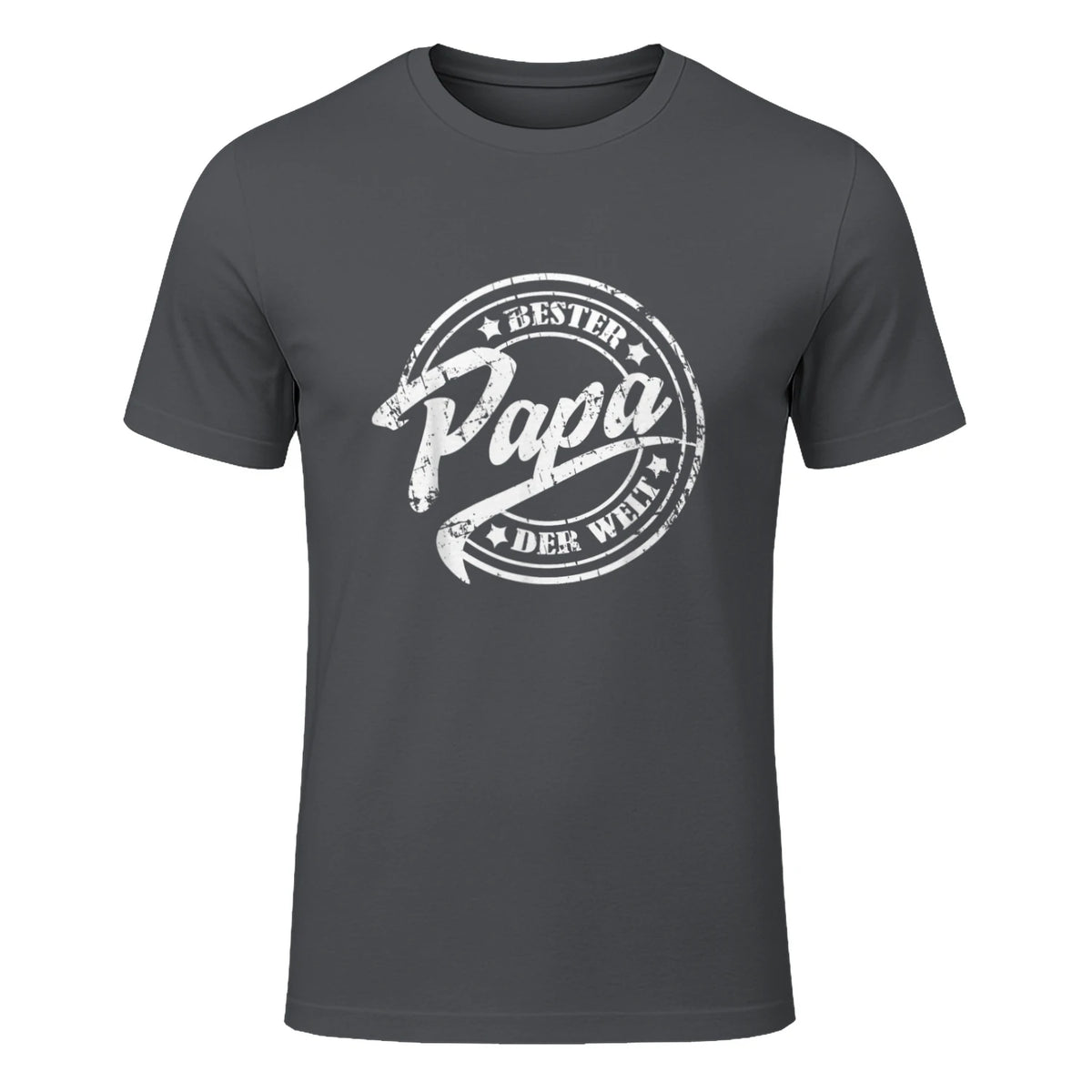 Geschenke für Papa und Opa zum Vatertag - Bester Papa der Welt, Vatertag, Vintage T-Shirt Schwarz S in Charcoal - front view