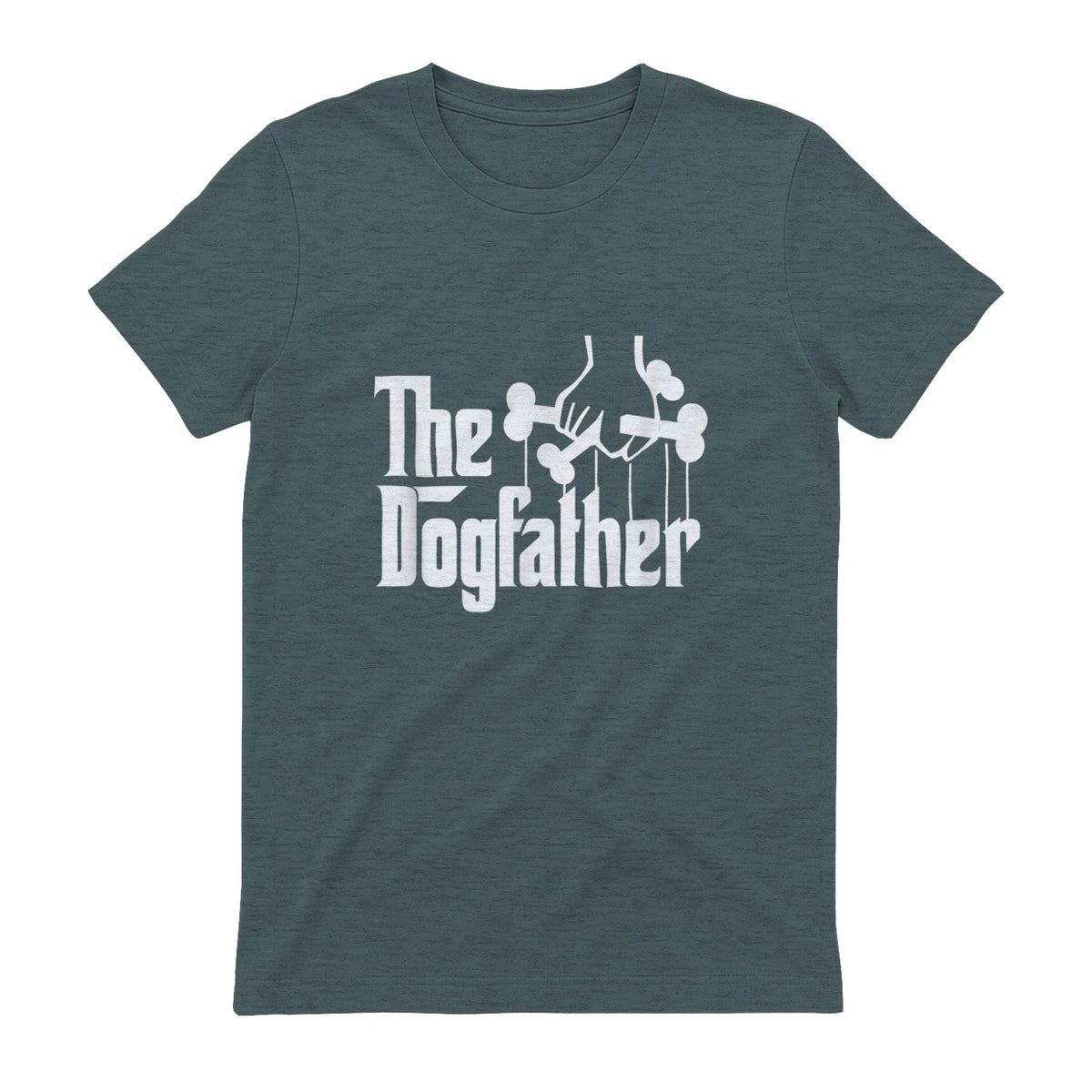 The Dogfather Dog Dad Dog Lover in Dark Heather - back view