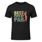 Funny Best Papa By Par Father's Day Golf Gift Grandpa in Black - front view