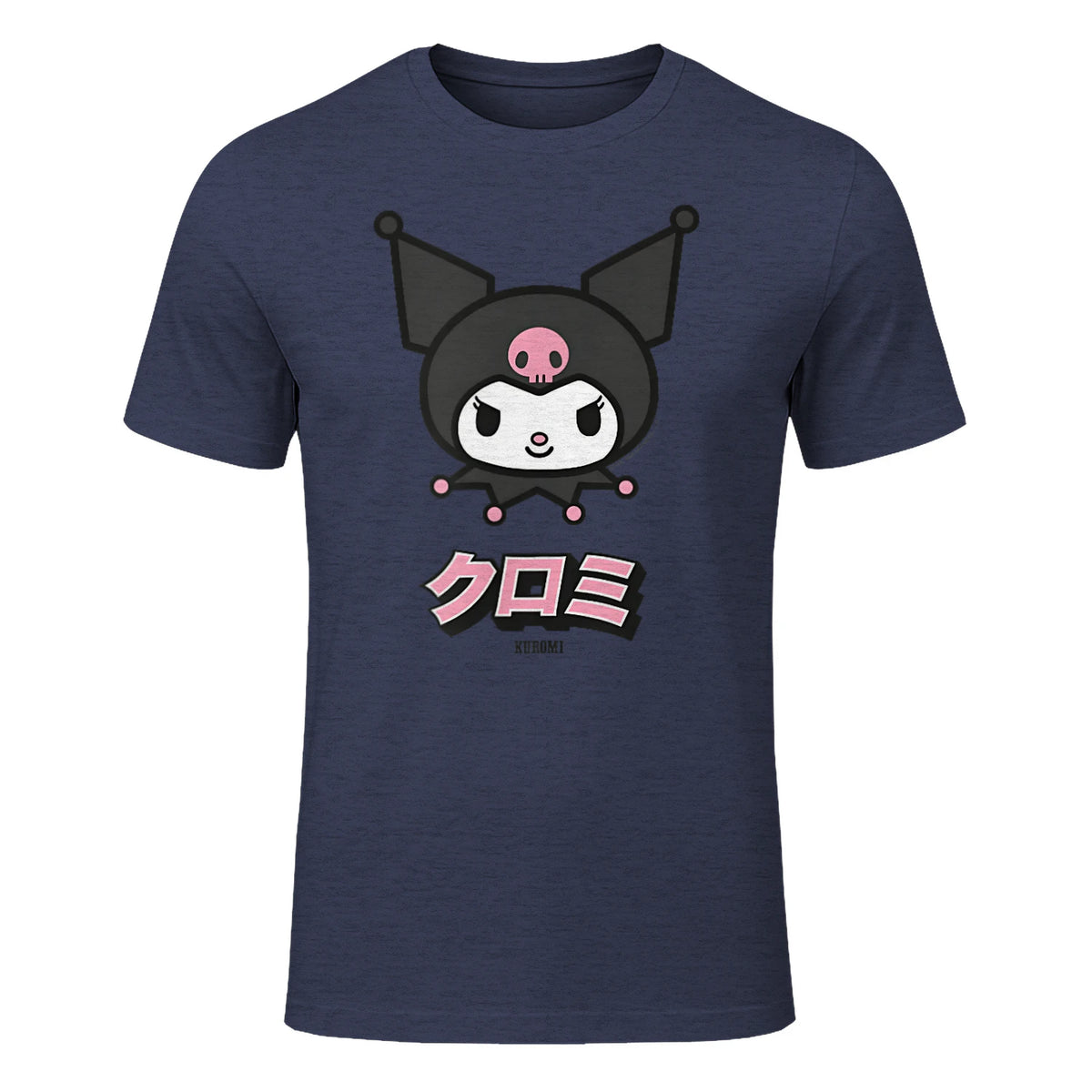 Kuromi Sanrio Character Classic Japan Design in Heather Navy - front view