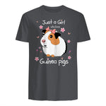 Just a Girl Who Loves Guinea Pigs - Cute Pets Lover Gift in Charcoal - back view