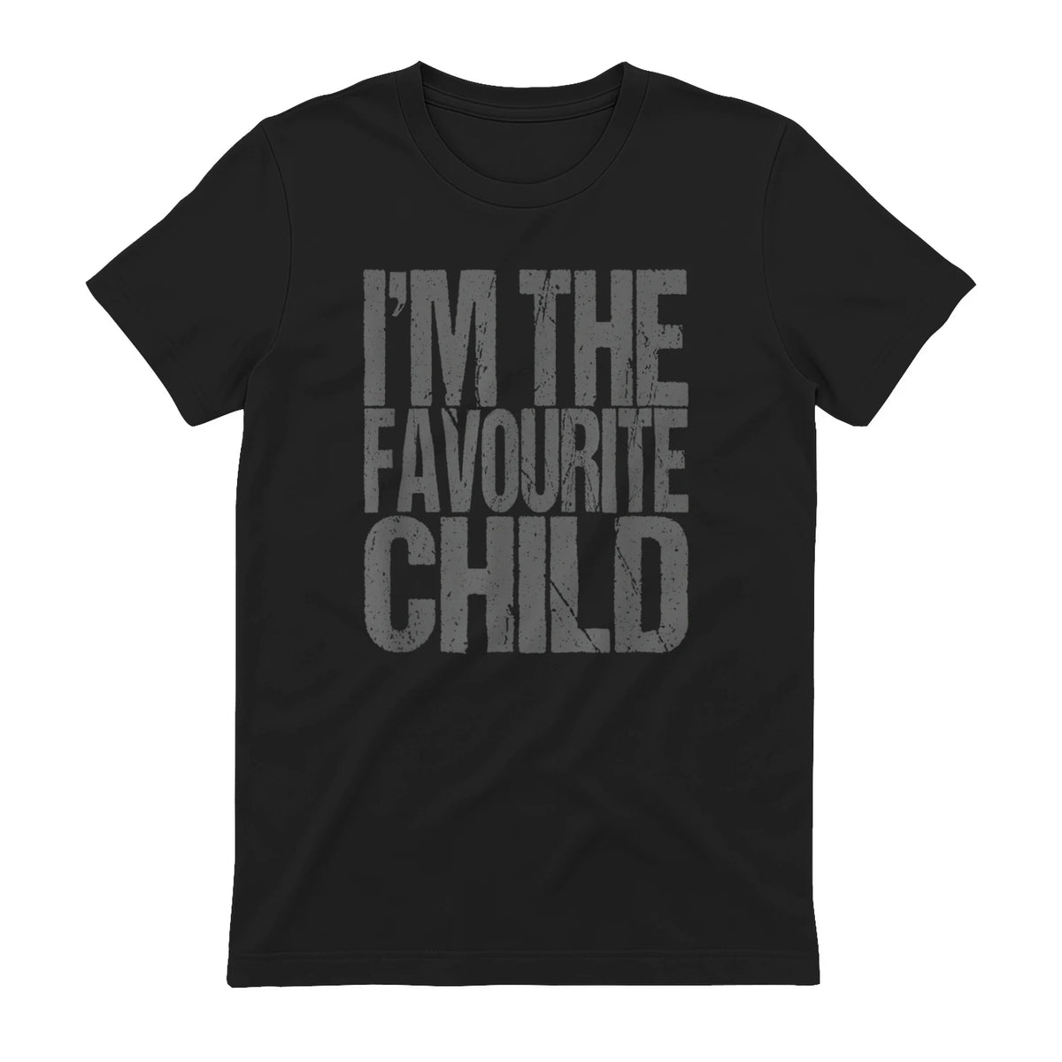Funny I'm The Favourite Child Siblings in Black - back view