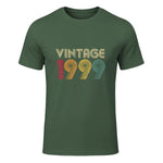 Vintage Twenty-Fourth Birthday Gift T-Shirt in Military Green - front view
