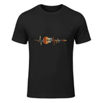Music Guitarist Heartbeat Guitar in Black - front view