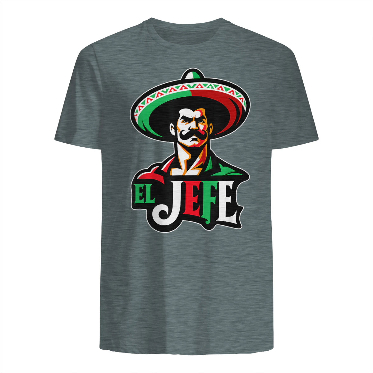 El Jefe Le Patron En Espagnol Drôle Phrase Mexicaine in Dark Heather - back view