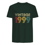 Vintage Twenty-Fourth Birthday Gift T-Shirt in Forest Green - back view