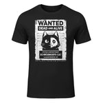 Schrödinger's Cat Wanted Dead And Alive Physics Physicist T-Shirt in Black - front view