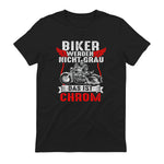 Biker Werden Nicht Grau Das Ist Chrom Motorradfahrer Biker in Black - back view