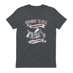 Highway to Hell Motorradfahrer Biker Motorrad Männer in Charcoal - back view