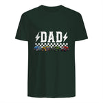 Dad Retro Monster Truck T-Shirt in Forest Green - back view