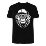 Grandfather Grandpa Son Daughter Children Gift Vatertag Schwarz Small Classic Fit Cartoon Bär Family Män in Black - back view