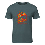 Thundercats Flare Circle Logo T-Shirt in Dark Heather - front view