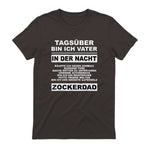 Zockerdad PC Spiele Gaming Zocken Konsole T-Shirt in Dark Chocolate - back view