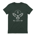 Drapeau circassien, Adygea, Adiga. in Forest Green - back view