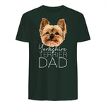 Dog Dad Yorkshire Terrier – Chien Papa in Forest Green - back view