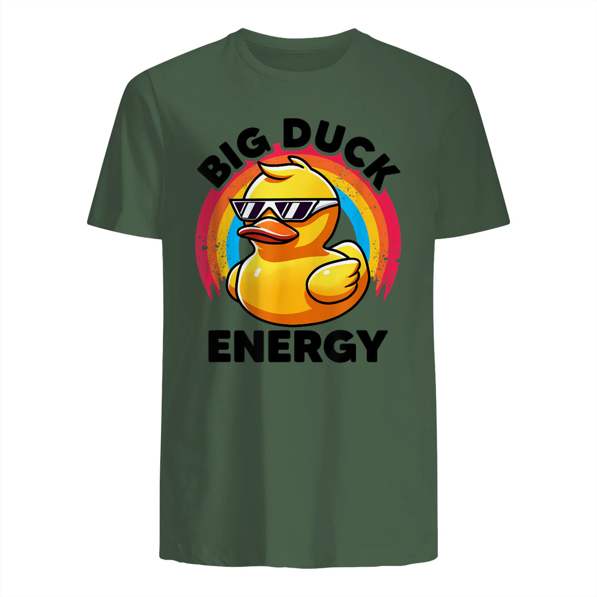 Big Duck Energy Duckie I Love Ducks Lovers Canard en caoutchouc in Military Green - back view