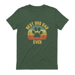 Vintage Dog Dad Cool Father's Day Gift Retro in Military Green - back view