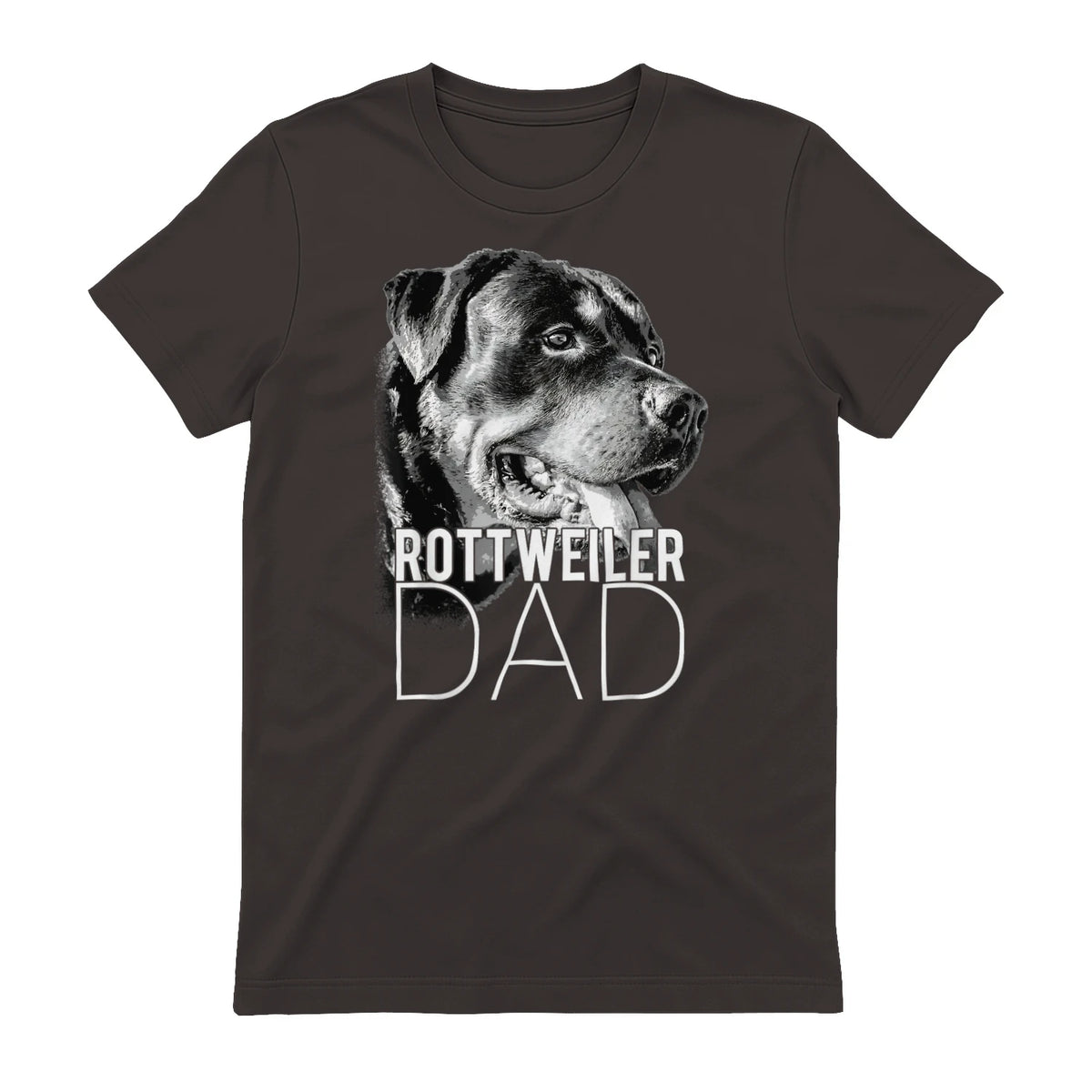 Dog Dad Rottweiler – Chiens Papa in Dark Chocolate - back view