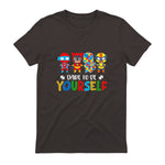 Dare to Be Yourself Autism Awareness Superheroes in Dark Chocolate - back view
