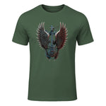 Fans de Hard Rock Vintage Music Rock and Roll Lover in Military Green - front view
