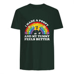 I Made A Poopy Funny Inappropriate Vacation Swap Adult T-Shirt in Forest Green - back view