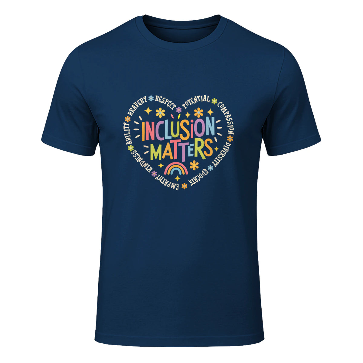 Inclusion Matters Special Education Teacher Autism Awareness in Navy - front view