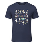 Funny It’s Ok to Be Different Autism Goose Teacher in Heather Navy - front view