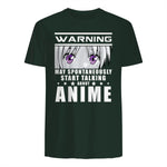 Warning May Spontaneously Start Talking About Anime in Forest Green - back view