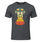 Cadeaux cool pour propriétaire de dogue allemand rétro vintage in Charcoal - front view