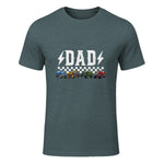 Dad Retro Monster Truck T-Shirt in Dark Heather - front view