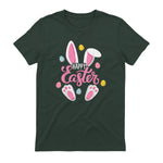 Happy Easter Bunny Women Girls Rabbit Easter Egg Hunt Funny in Forest Green - back view