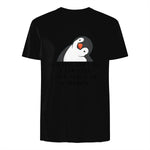 Funny Penguins T-shirt Woman Man Children Gift in Black - back view