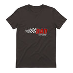 Dad Pit Crew Race Car T-Shirt in Dark Chocolate - back view