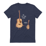 Uke I Am Your Father T Shirt Ukulele Guitar Music in Heather Navy - back view