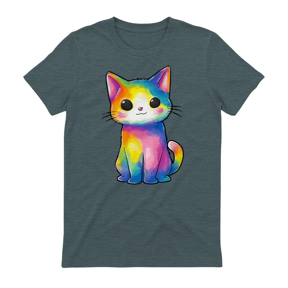 Aquarelle colorée pour Les Amoureux des Chats in Dark Heather - back view