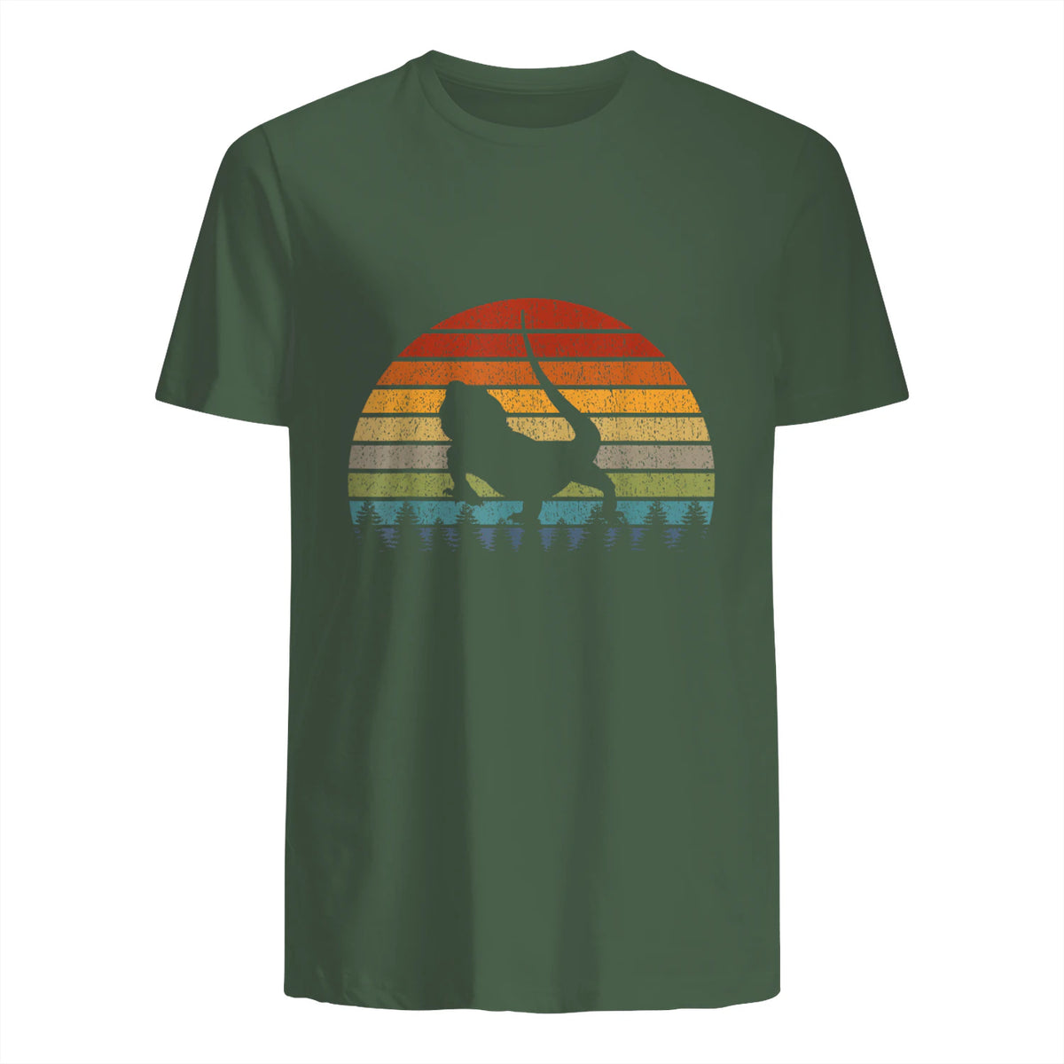 Dragon barbu - Graphique rétro - Lover vintage in Military Green - back view