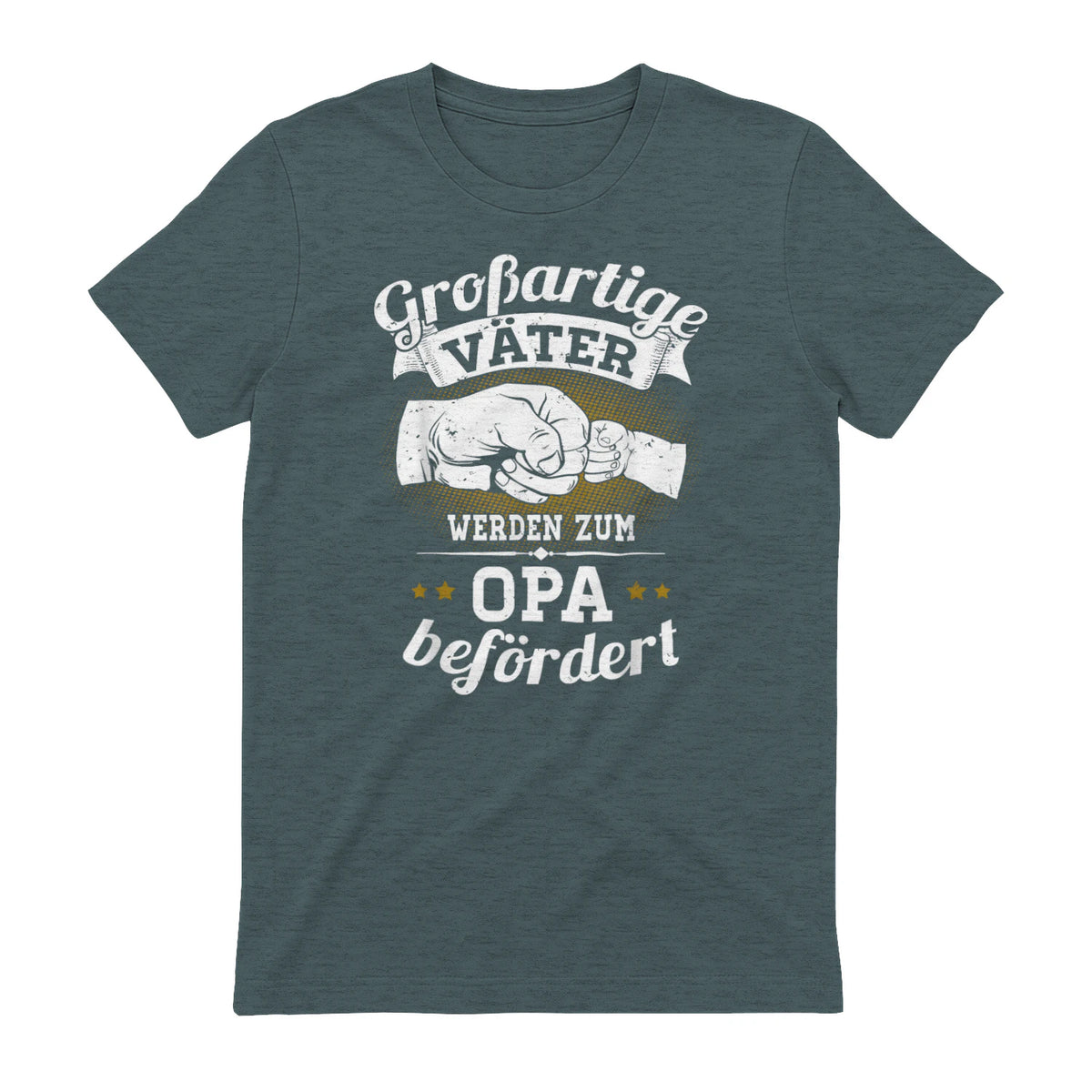 Großartige Väter werden zum Opa befördert Enkel Bester Papa in Dark Heather - back view
